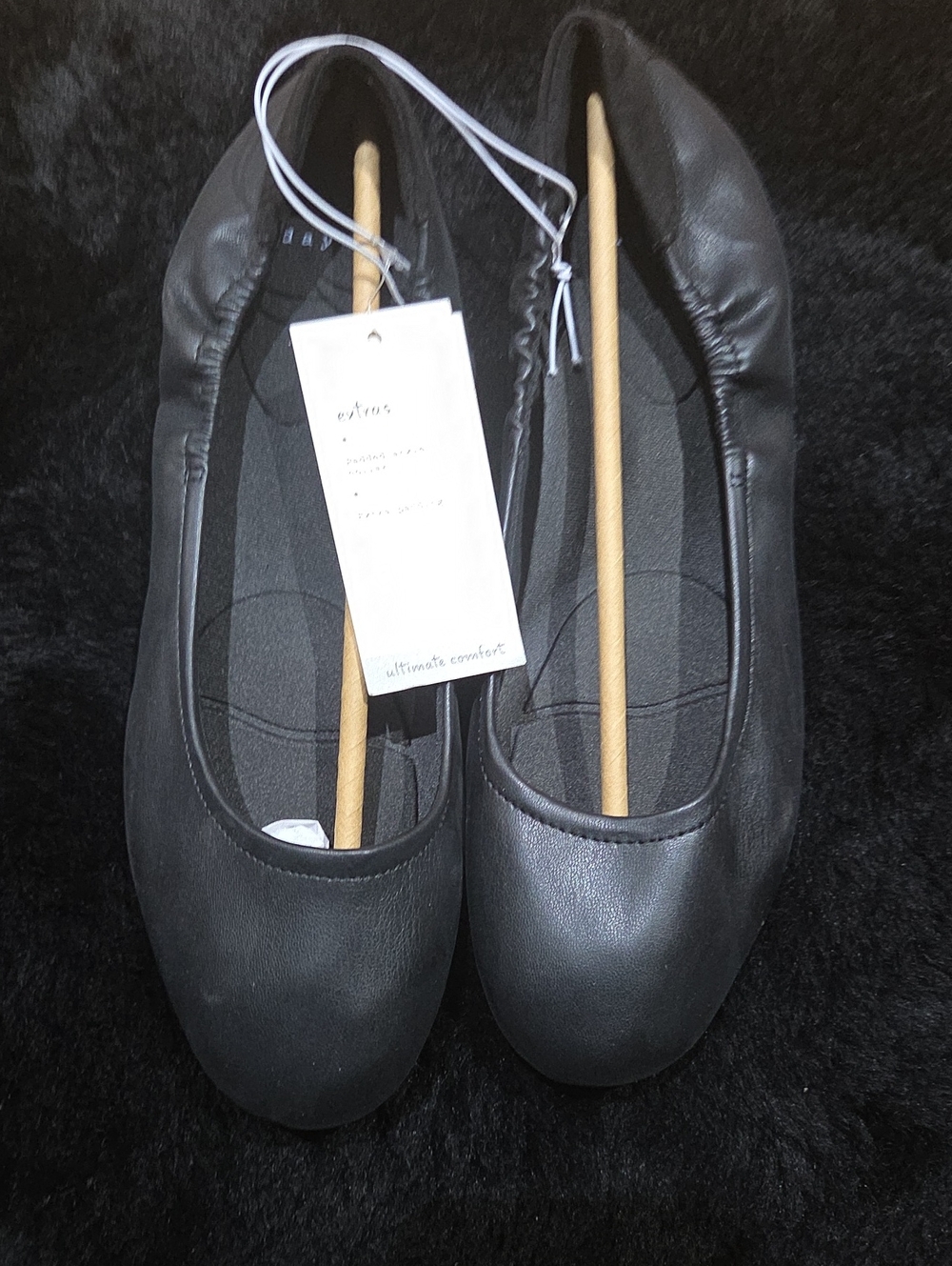 A NEW DAY. Black Women's Ballet Flats - Classic Comfort